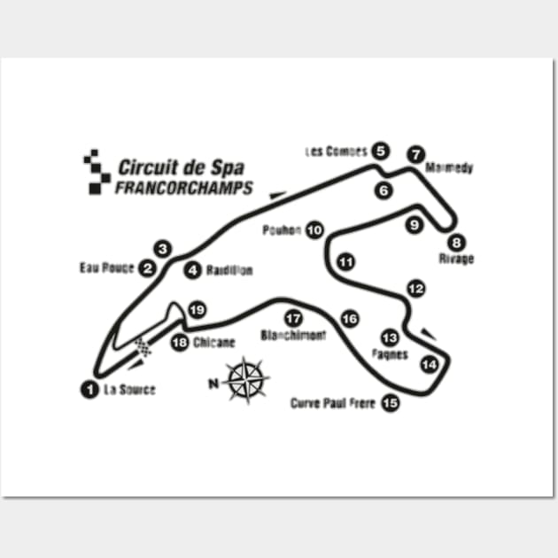 Circuit of Spa-Francorchamps Wall Art by hajna